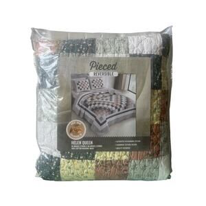 Cracker Barrel Helen Reversible Pieced Quilt, Queen